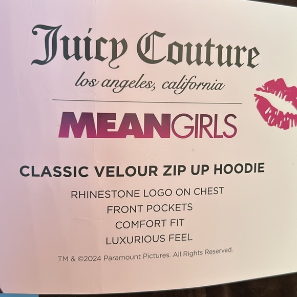Juicy Couture Velour Zip Up Hoodie - Picture 3 of 3